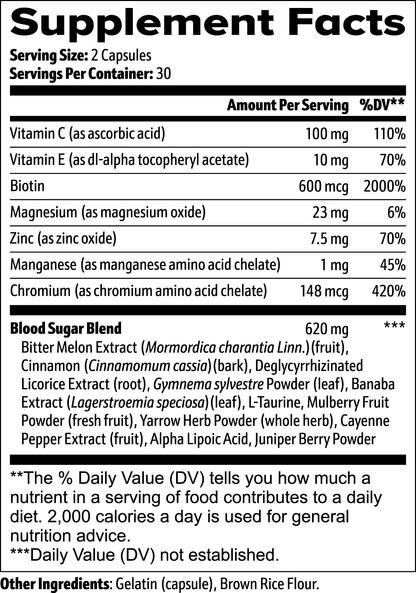 Glam Labs DiaShield – Herbal Support for Glucose Balance & Metabolic Wellness