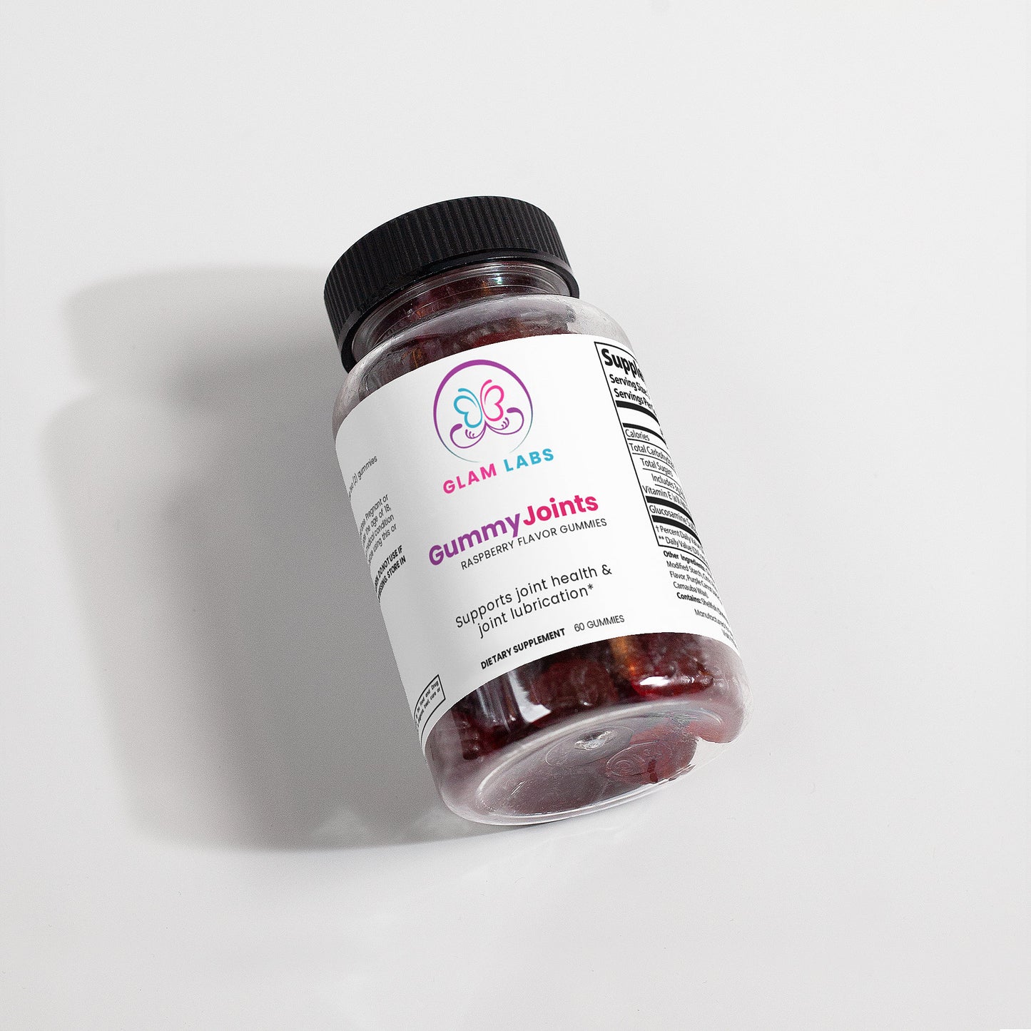 GlamLabs Gummy Joints raspberry flavor specialty supplements for Gummies for Healthy Joints and joint pain relief