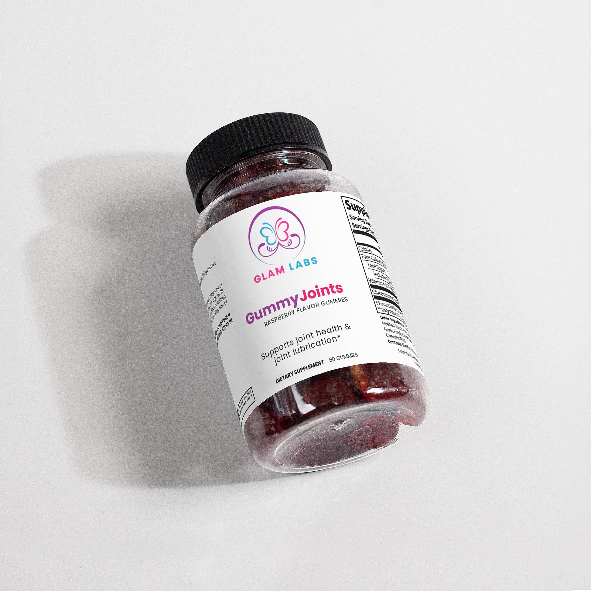 GlamLabs Gummy Joints raspberry flavor specialty supplements for Gummies for Healthy Joints and joint pain relief