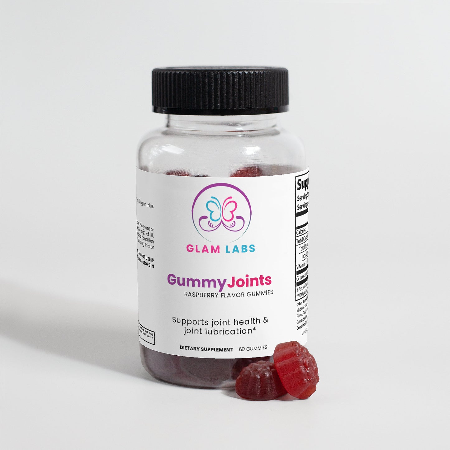 GlamLabs Gummy Joints raspberry flavor Gummies for Healthy Joints supplements for joint pain relief and mobility