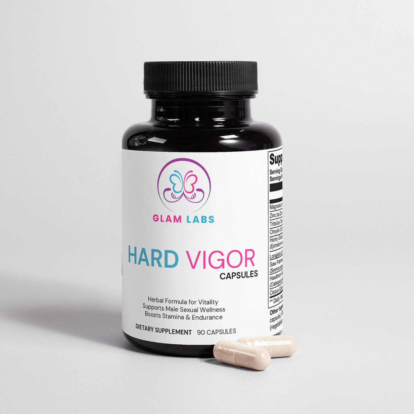 Glam Labs Hard Vigor capsules dietary supplement to increase male performance naturally with herbal formula