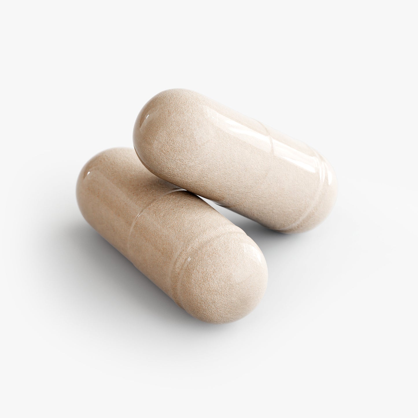 GlamLabs beige capsules representing multivitamin supplements for daily health and wellness support