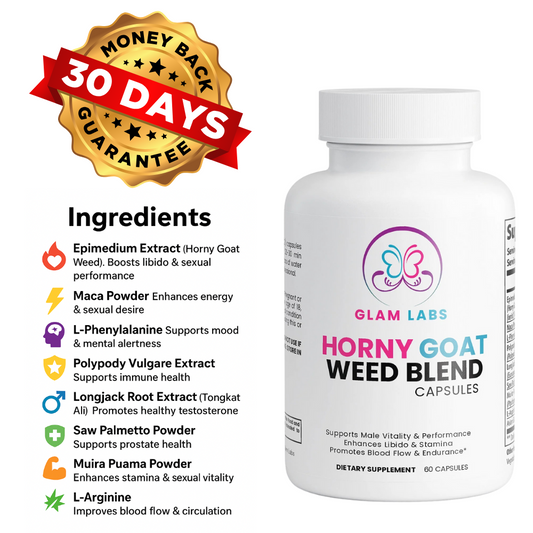 Horny Goat Weed Blend - For Mean Vitality, Vigor, Libido, Performance & Fertility