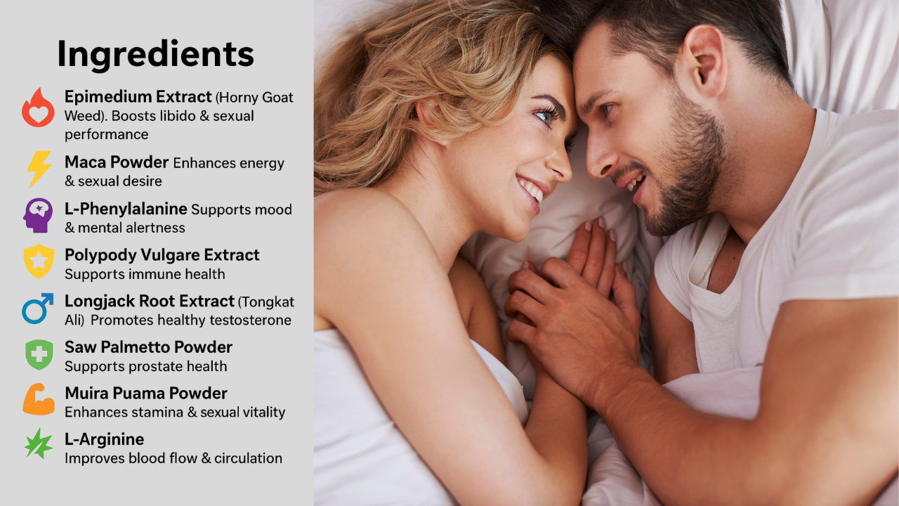 Infographic 2 for Horny Goat Weed Blend - For Mean Vitality, Vigor, Libido, Performance & Fertility